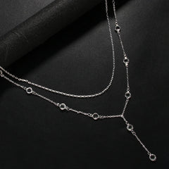Collier de dos en zircone cubique scintillante - vue 3