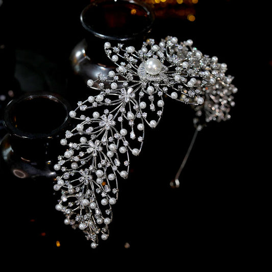 Diadème Mariage Fleurs - vue 2