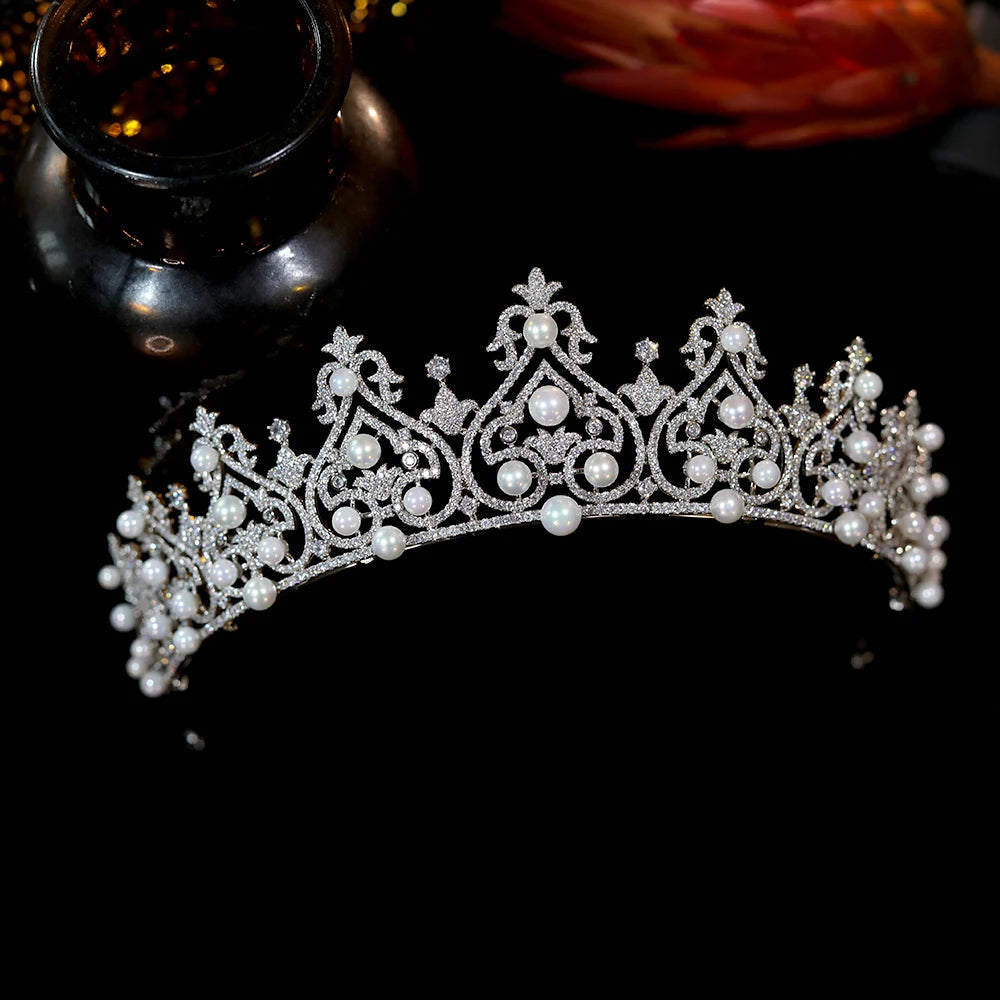 Diadème de mariée en perle - vue 3