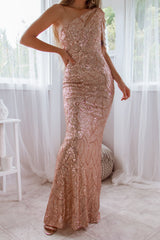 Robe De Mariée Asymétrique Dorée