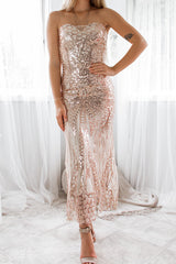Robe de Mariée Bustier Midi Pailletée