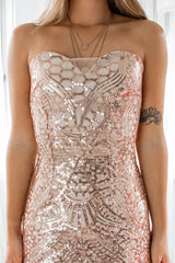 Robe de Mariée Bustier Midi Pailletée