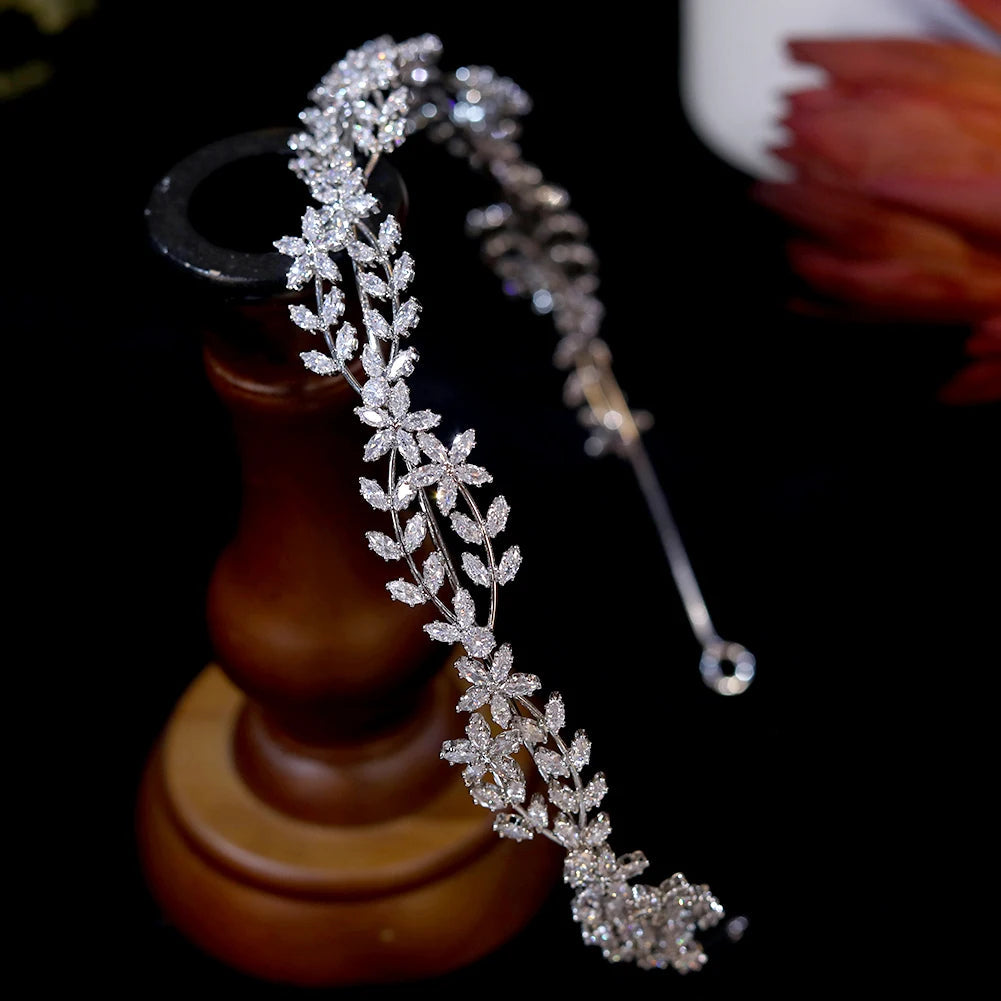 Headband Élodie porté par une mariée
