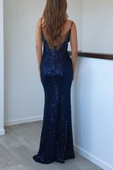 Robe Longue Bustier À Sequins