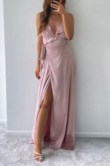 Robe Satin Fluide Cortège Chic