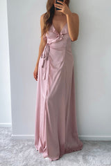 Robe Satin Fluide Cortège Chic