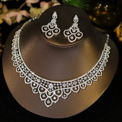 Parure de Mariage : Collier - Boucle d'oreille - vue 2