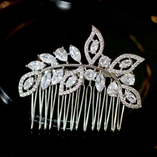 Peigne Argenté De Mariage Éventail - vue 1