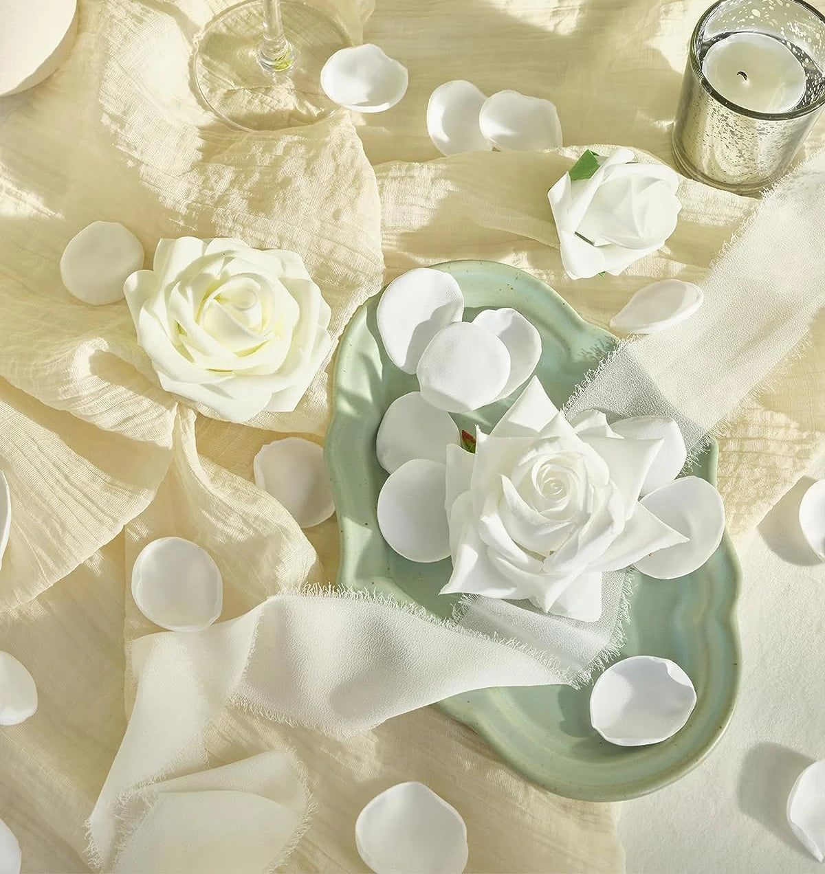 Pétale de rose - Blanche - vue 2