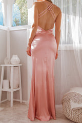 Robe Satin Blush Dos Nu
