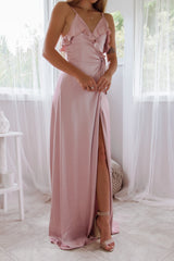 Robe Satin Fluide Cortège Chic