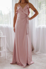 Robe Satin Fluide Cortège Chic