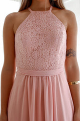 Robe Longue Halter Demoiselle D'Honneur