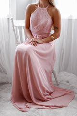 Robe Longue Halter Demoiselle D'Honneur