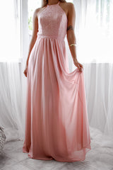 Robe Longue Halter Demoiselle D'Honneur