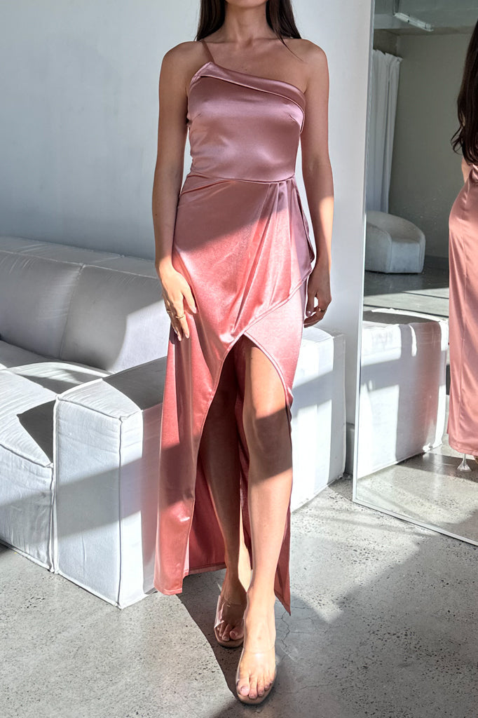 Robe Asymétrique En Satin - vue 1