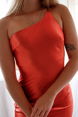 Robe Asymétrique Satinée Midi - vue 6