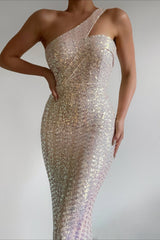 Robe Asymétrique Sequins Irisés - vue 19