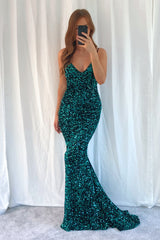 Robe De Cérémonie Sirène À Sequins - vue 11