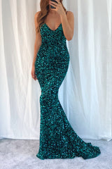 Robe De Cérémonie Sirène À Sequins - vue 9