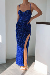 Robe De Cérémonie Velours Céleste - vue 3