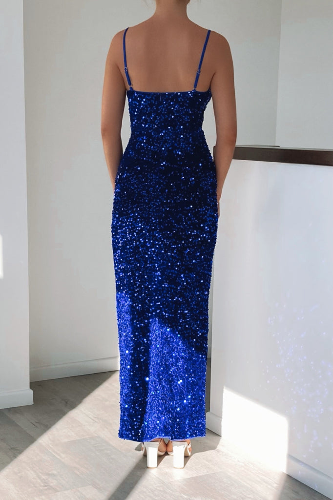 Robe De Cérémonie Velours Céleste - vue 4