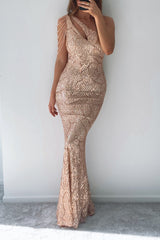Robe De Mariée Asymétrique Dorée - vue 2