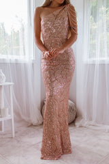 Robe De Mariée Asymétrique Dorée - vue 7
