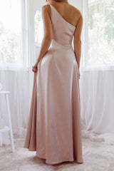 Robe De Mariée Asymétrique En Satin - vue 2
