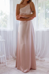 Robe De Mariée Asymétrique En Satin - vue 8