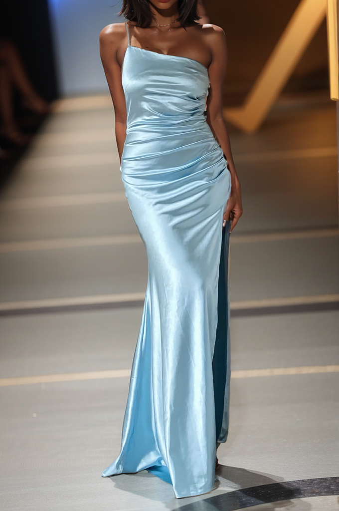 Robe De Mariée Asymétrique En Satin Elise