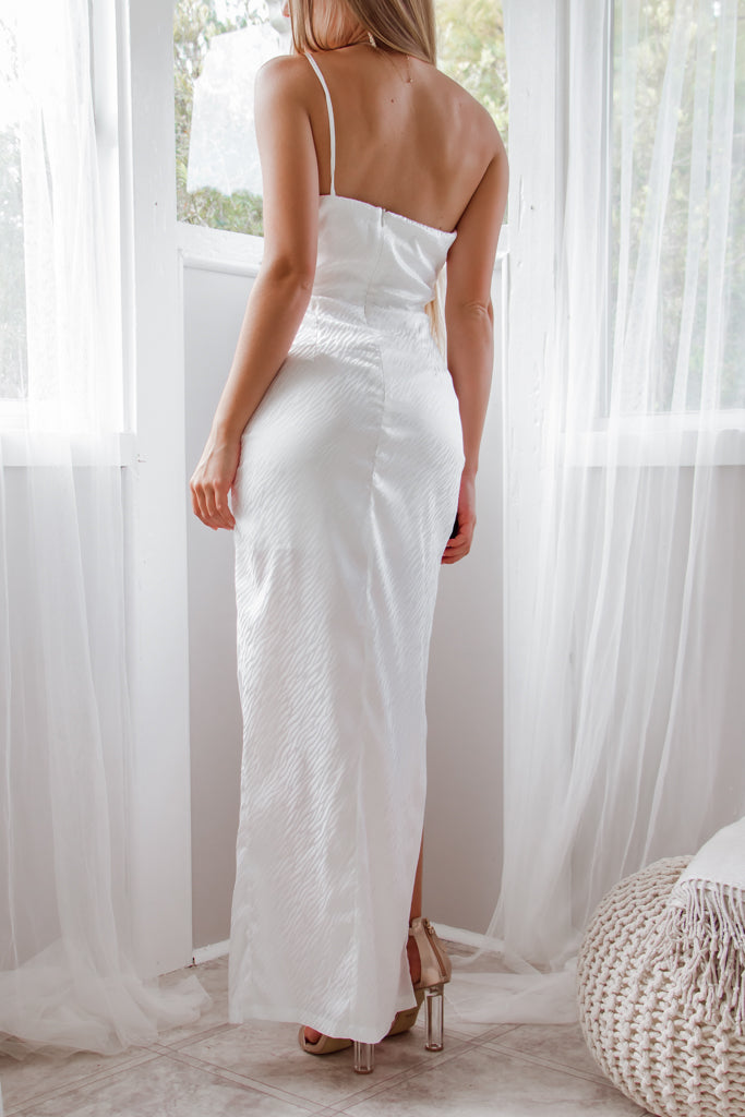 Robe De Mariée Asymétrique En Satin Miranda - vue 3