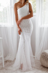 Robe De Mariée Asymétrique Paillethée - vue 10