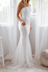 Robe De Mariée Asymétrique Paillethée - vue 11