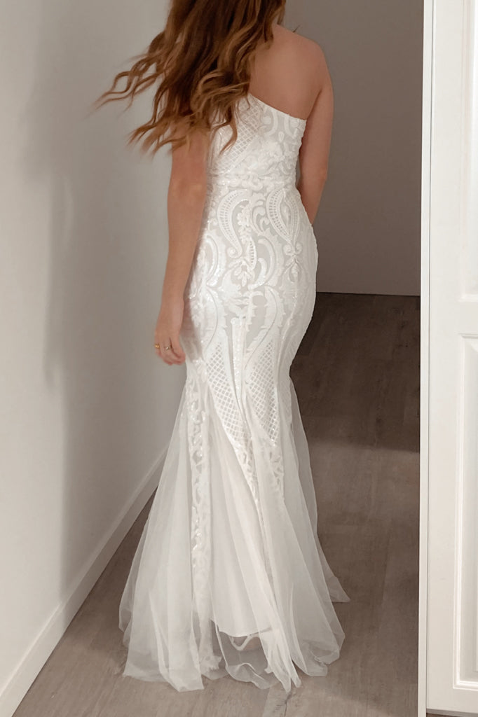 Robe De Mariée Asymétrique Paillethée - vue 14