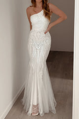Robe De Mariée Asymétrique Paillethée - vue 15