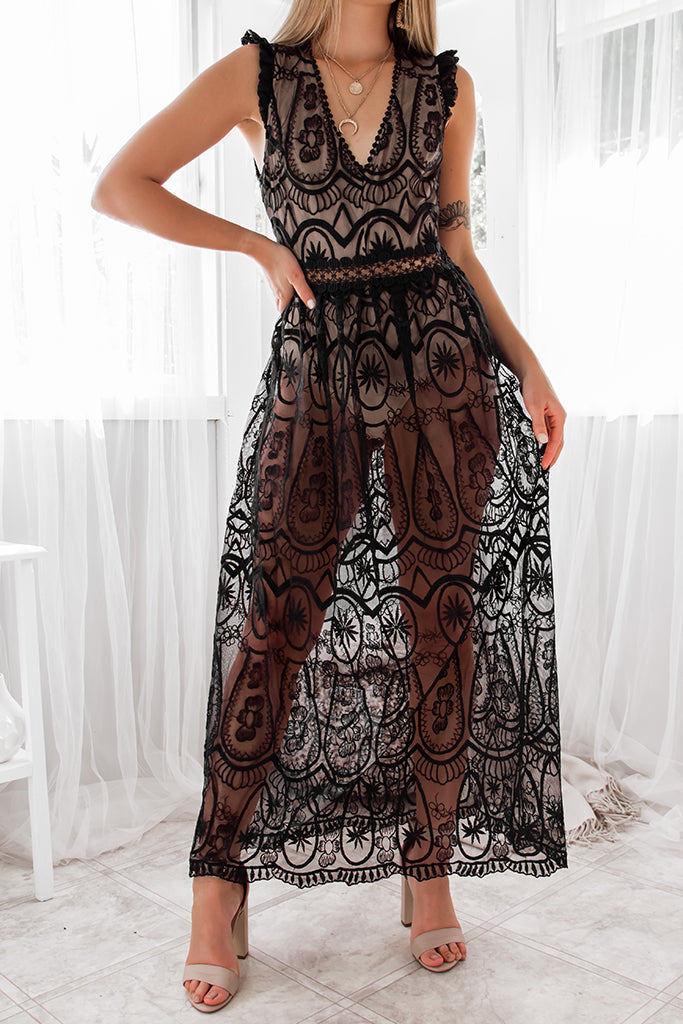 Robe De Mariée Bohème En Dentelle - vue 1