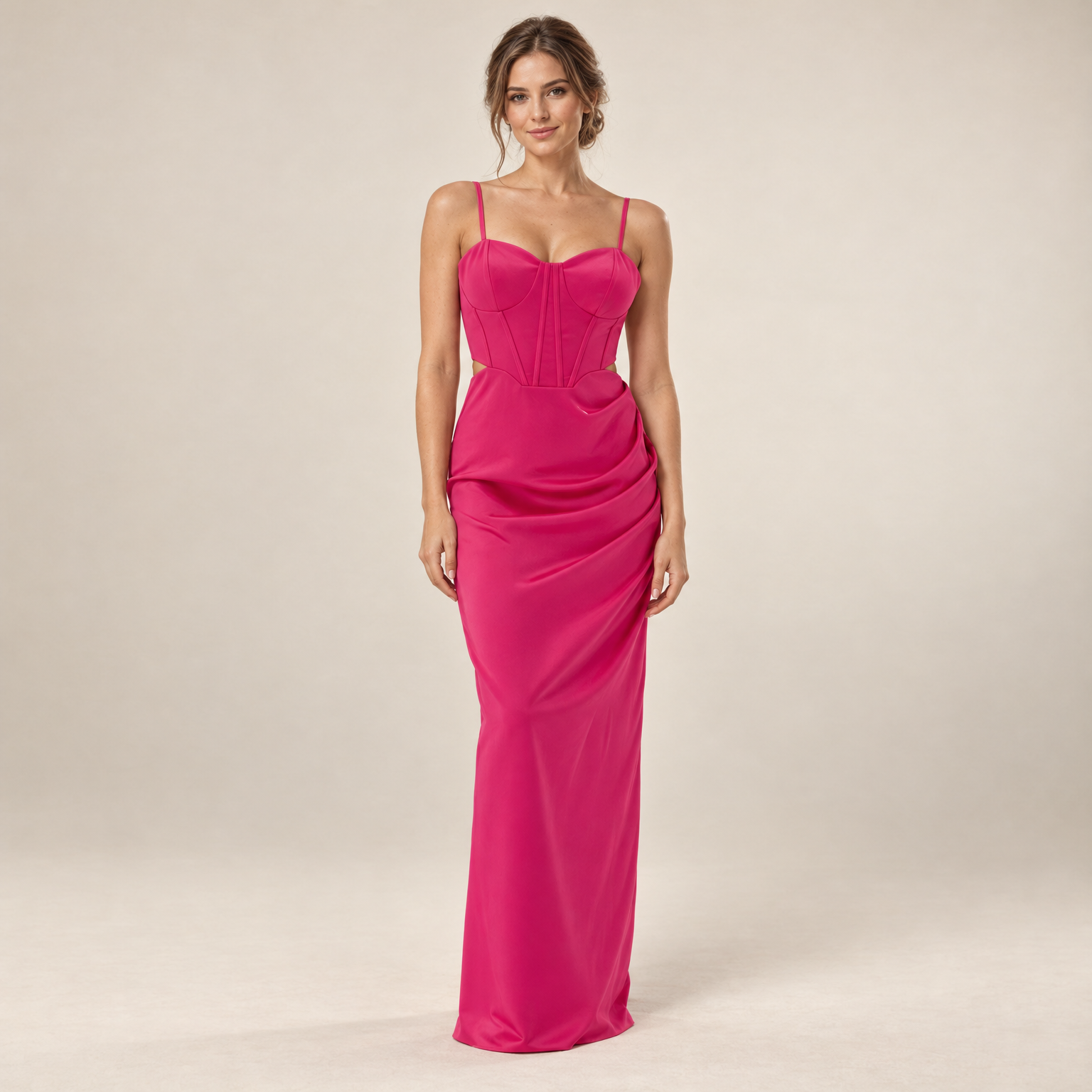 Robe De Mariée Bustier Satinée portée