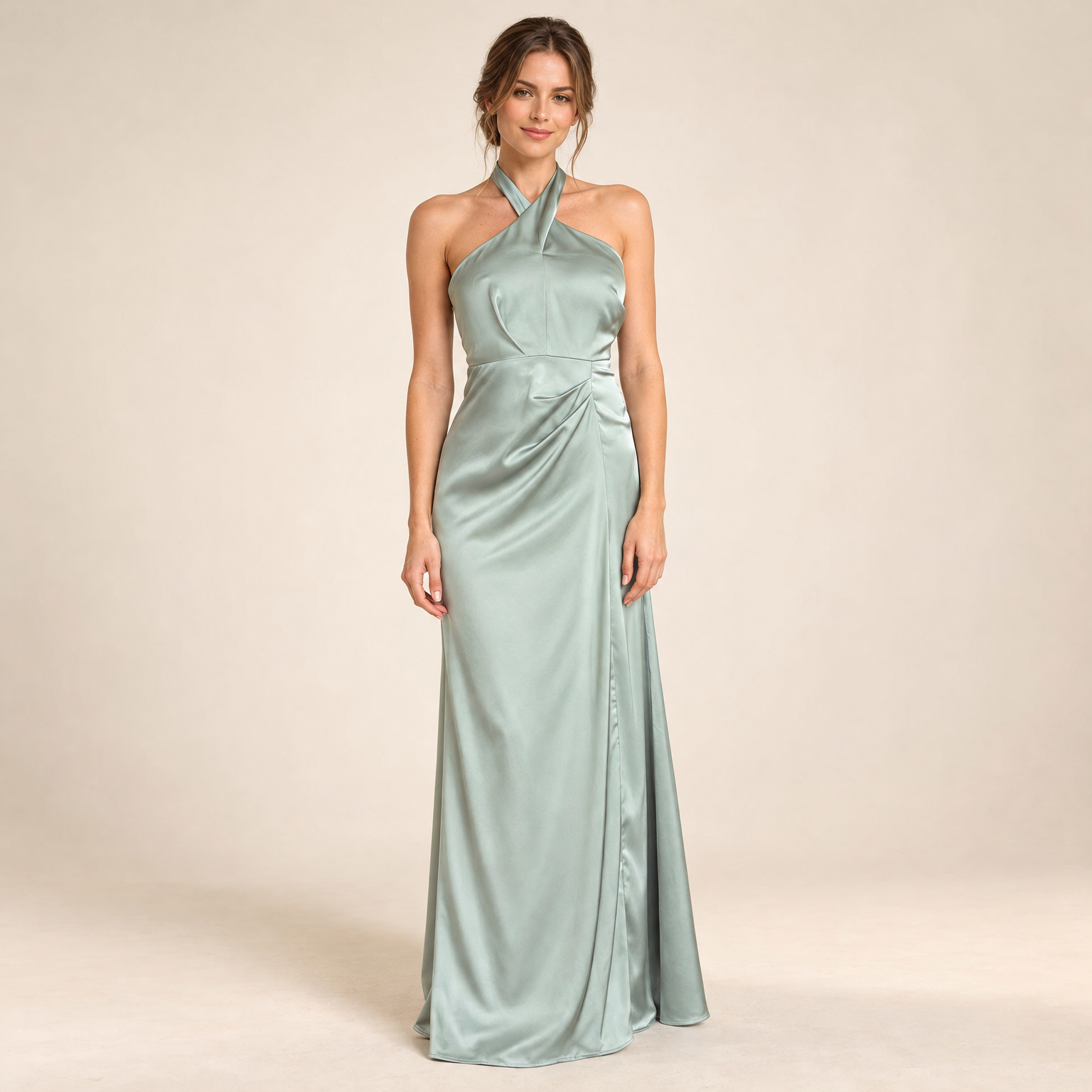 Robe De Mariée Dos-Nu Satin portée