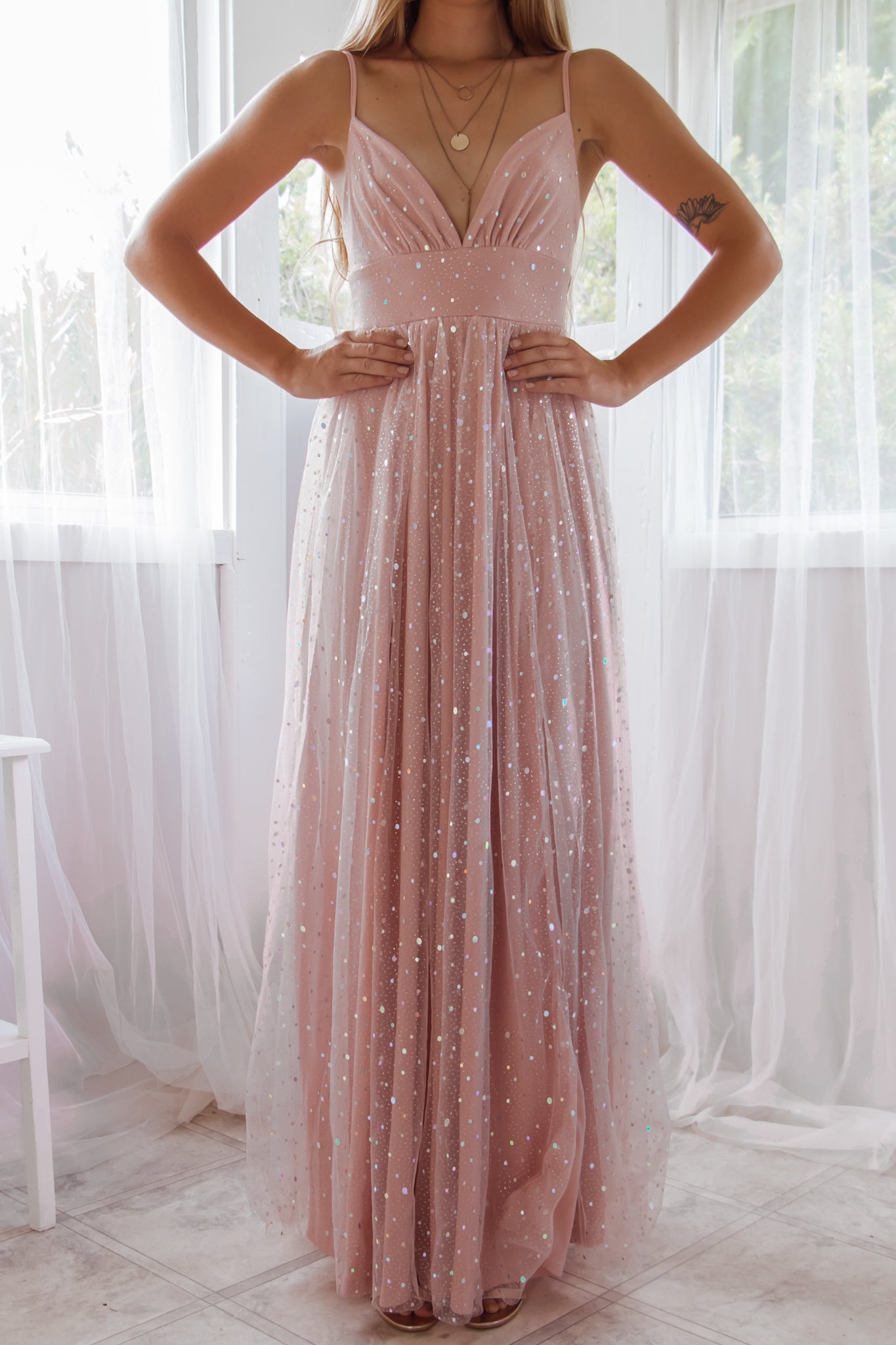 Robe De Mariée Fluide À Sequins - vue 13