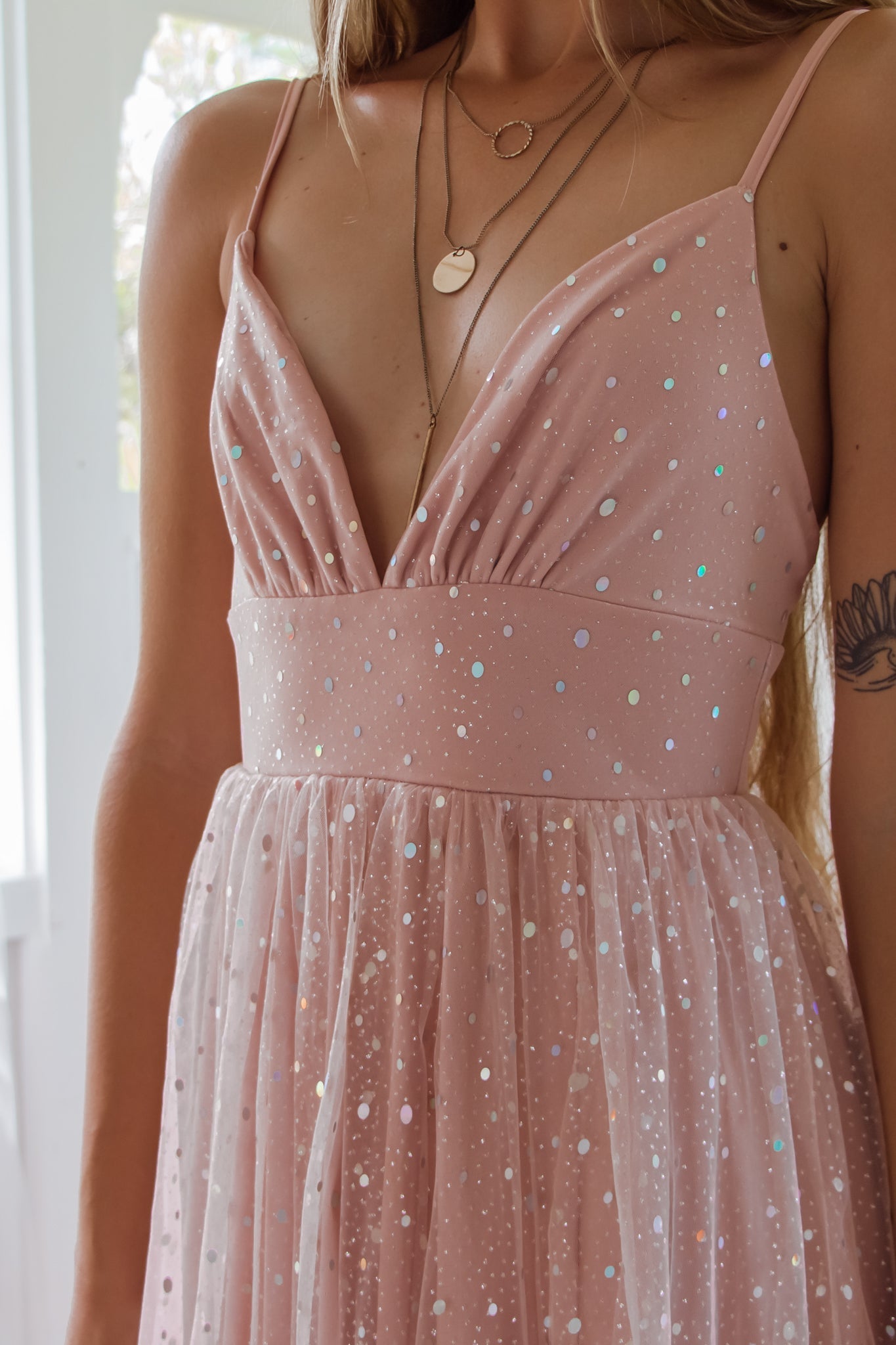 Robe De Mariée Fluide À Sequins - vue 9