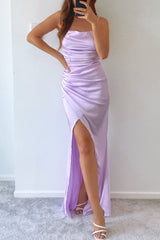 Robe De Mariée Satin Drapée - vue 1