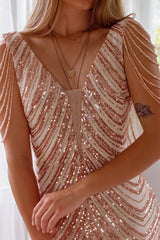 Robe De Mariée Sequins Dorés - vue 5