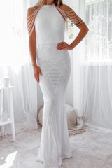 Robe De Mariée Sirène À Sequins - vue 1