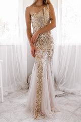 Robe De Mariée Sirène Asymétrique Pailletée - vue 11