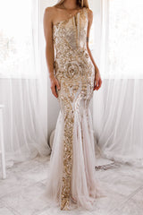 Robe De Mariée Sirène Asymétrique Pailletée - vue 1