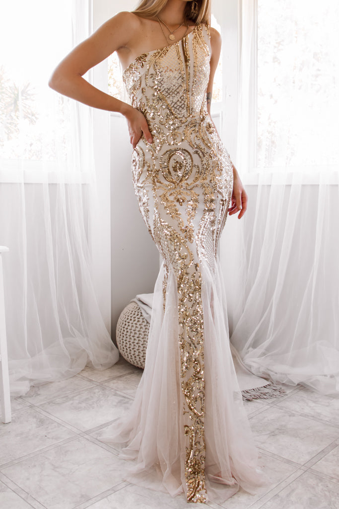 Robe De Mariée Sirène Asymétrique Pailletée - vue 3