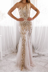 Robe De Mariée Sirène Asymétrique Pailletée - vue 5