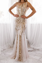 Robe De Mariée Sirène Asymétrique Pailletée - vue 7