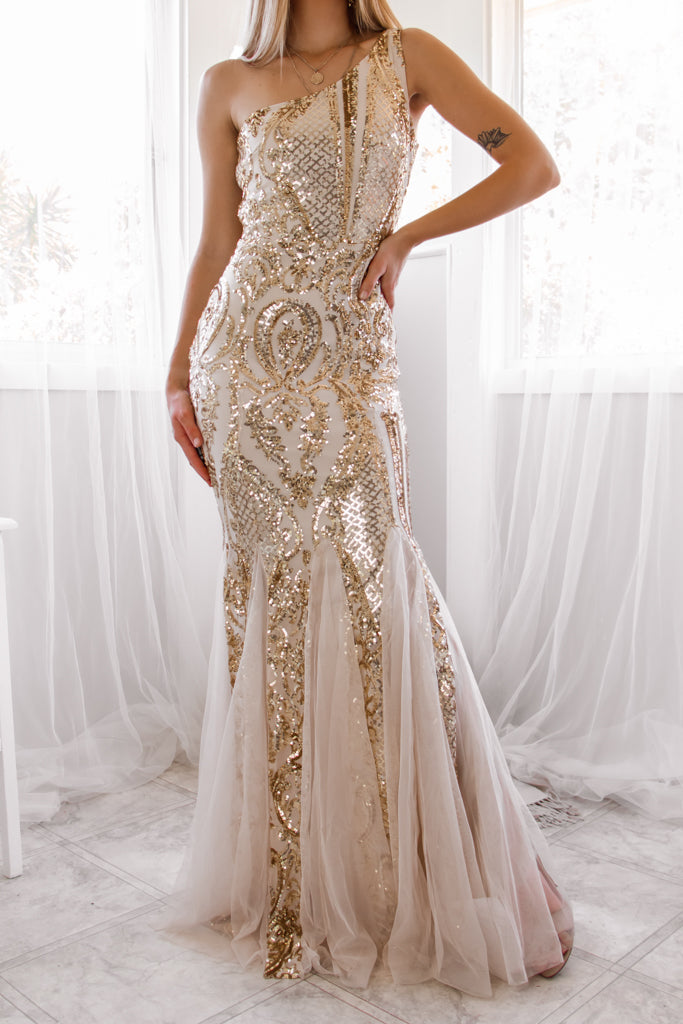 Robe De Mariée Sirène Asymétrique Pailletée - vue 8